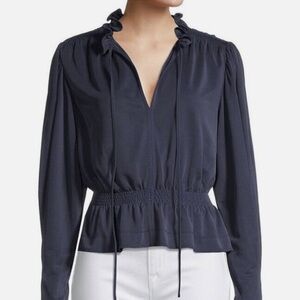 Rebecca Taylor Navy Blouse
